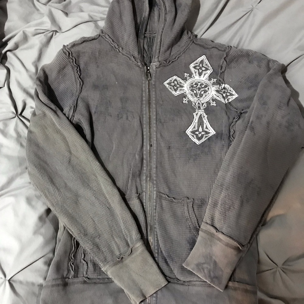 Affliction Distresses Reversible Hoodie